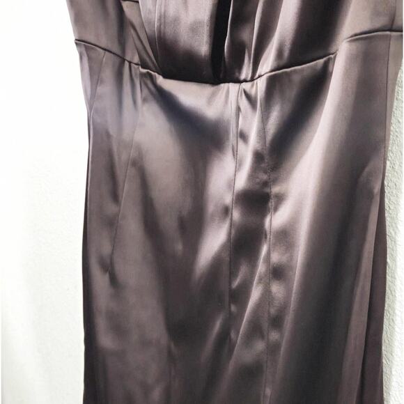 Calvin Klein Women’s Dress 12 Minimalist Renaissance Mob Wife Chocolate Brown - Picture 5 of 8